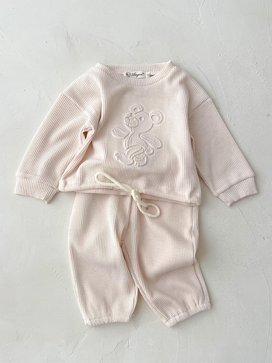 Baby Girl Animal Print Outfit Long Sleeve Pullover Top & Pants Suit