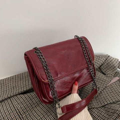 Texture Women's Chain Shoulder Messenger Bag Large Capacity