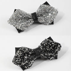 Rhinestone Gypsophila Double Layer Bow Tie For Men