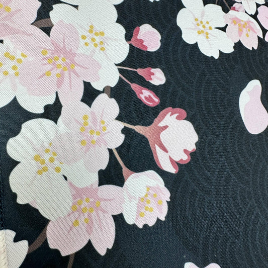 Cherry Blossoms Mouse Pad Thick Rubber Edged Keyboard Desk Pad