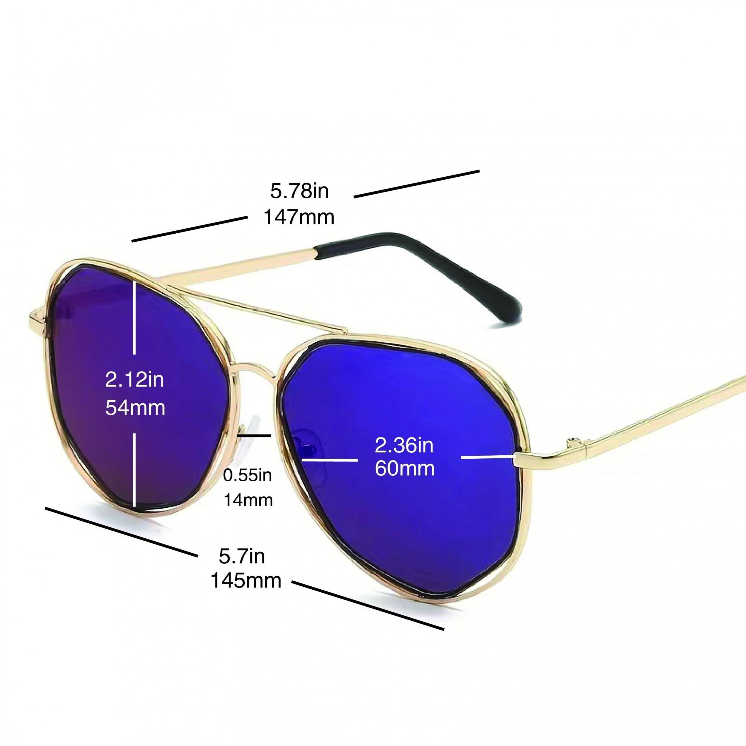 Hollow Metal Aviator Sunglasses UV400