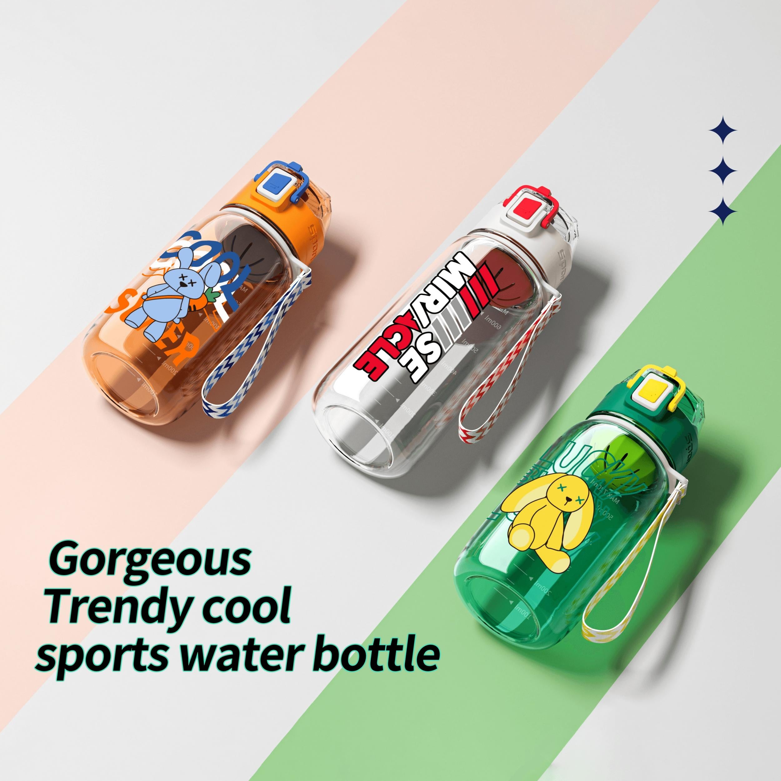 720ml Tea Strainer Cup Portable Water Cup Pop-Up Rope Outdoor Sports