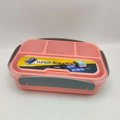 1300ml 4-Compartment Plastic Lunch Box Bento Box Microwaveable 3 Colors
