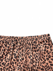  Leopard Print High Rise Jogger Trousers