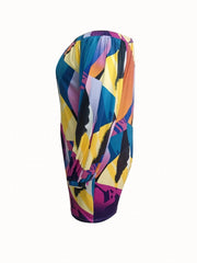  Off Shoulder Colorblock Jumpsuit