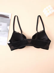 2 Pcs Lace Push Up Wireless Bra Comfy & Lightweight Women's Lingerie