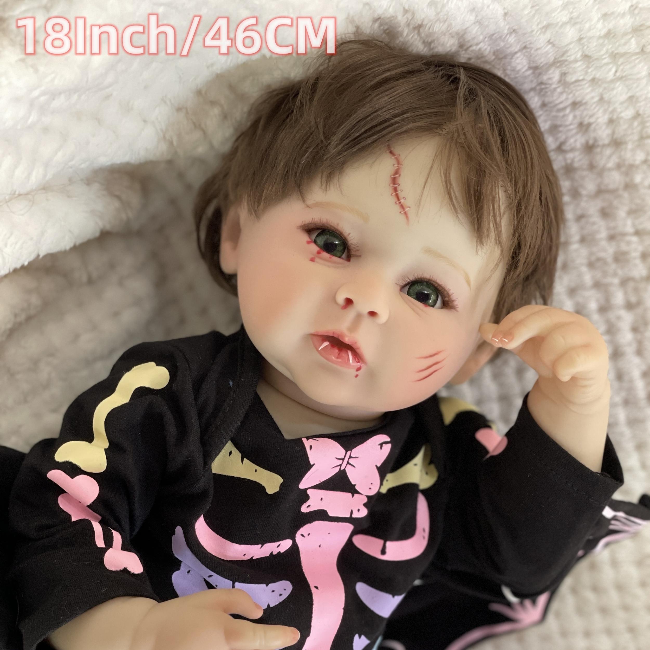 18 Inch Autumn Reborn Doll with Rooted Hair & 3D Painted Skin
