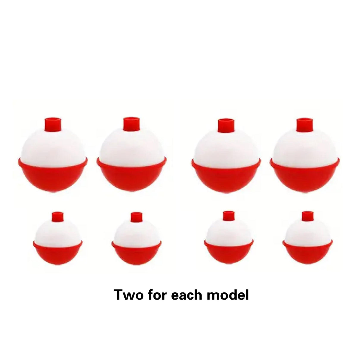 16pcs Hard Fishing Float ABS Fishing Bobbers Push Button Round Floats