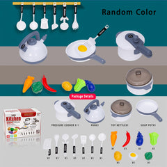 Kids Toy Kitchen Set for Pretend Cooking Ideal Learning Gift for Boys And Girls