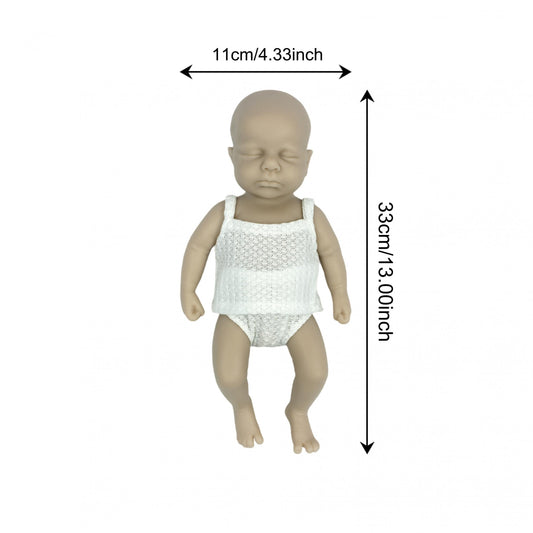 13" Soft Silicone Reborn Dolls Unpainted Full Body Realistic Newborn Doll