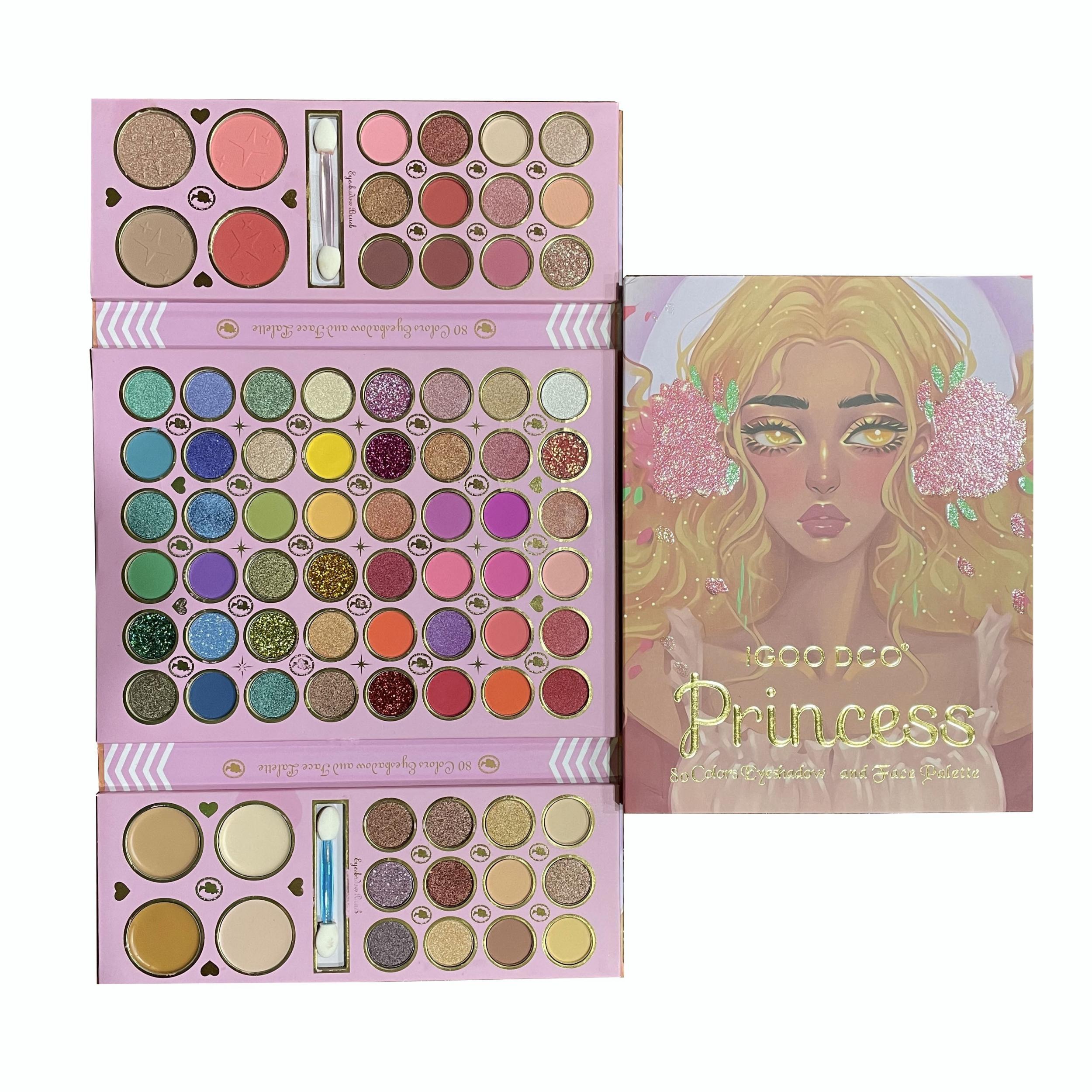 80 Colors Eyeshadow Palette Matte Pearly Blush Concealer 3 In 1