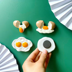 3D Fried Egg Fridge Magnet Resin Refrigerator Sticker for Home Decor