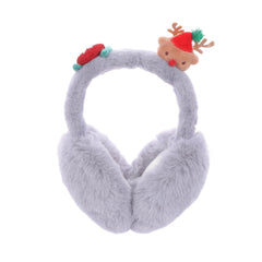 Christmas Bear Plush Earmuffs Polyester Knitted Animal Theme