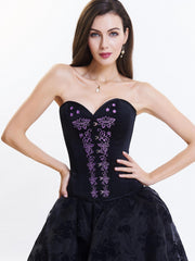 Gothic Court Style Waist Corset Lace Floral Shapewear