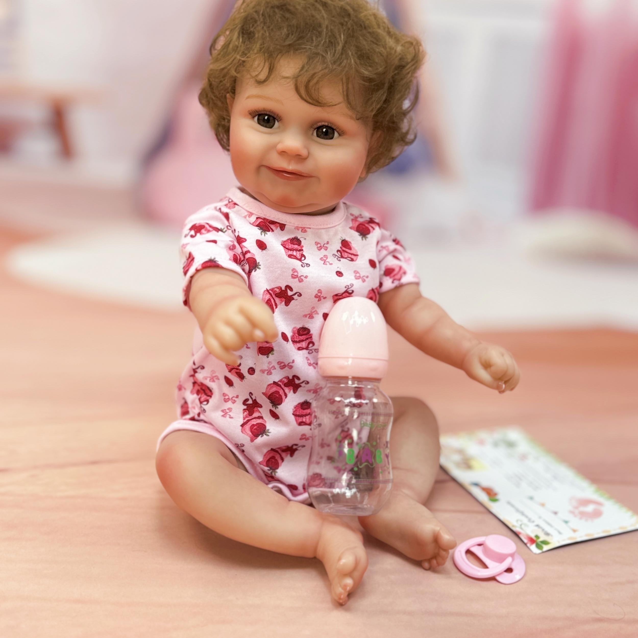 Adorable Maddie Reborn Doll with Rooted Hair - Waterproof Soft Touch Vinyl