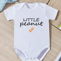 Summer Baby Letter Print Short-sleeved Romper Newborn Jumpsuit