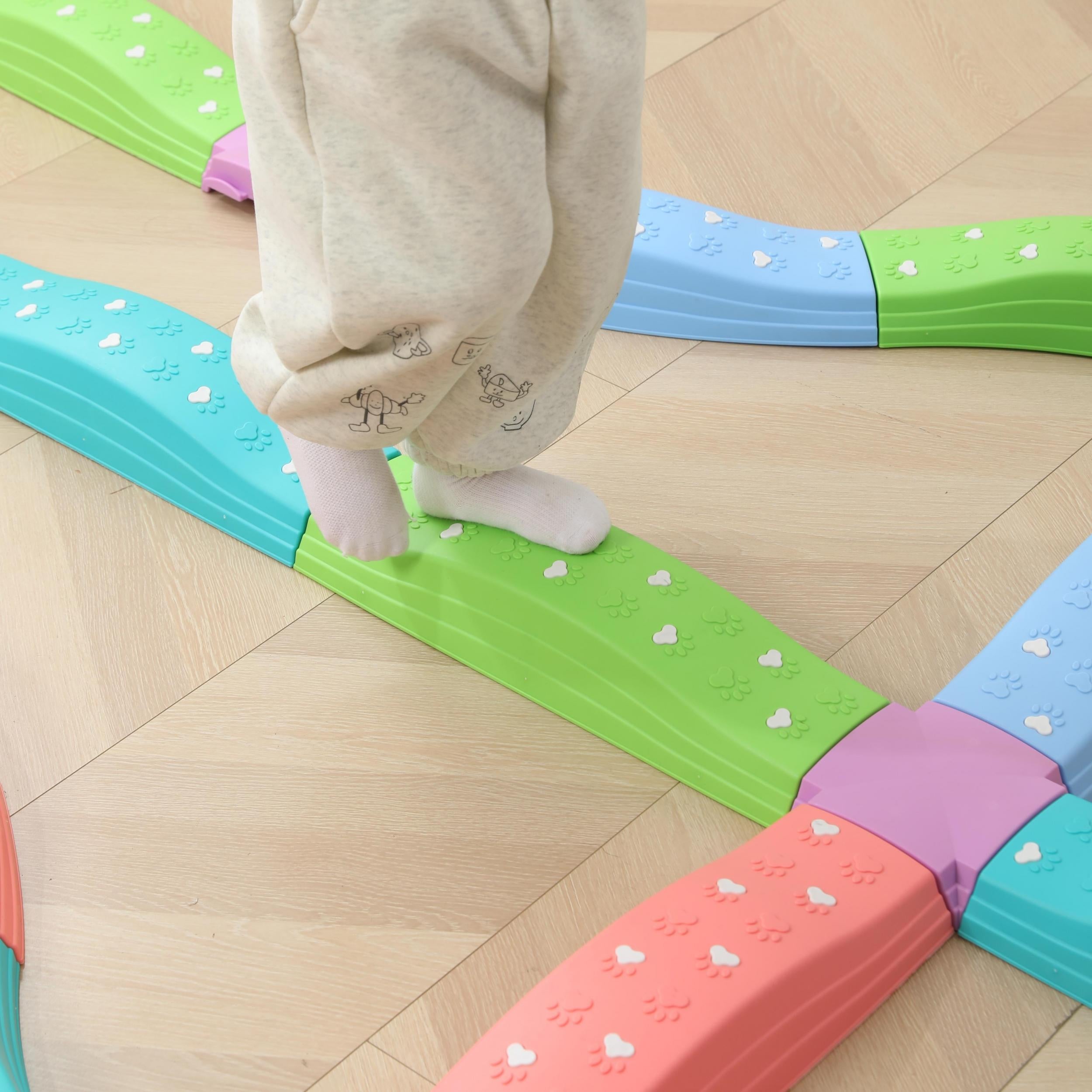 4pcs Colorful Balance Beam Set - Improve Balance Strength and Coordination
