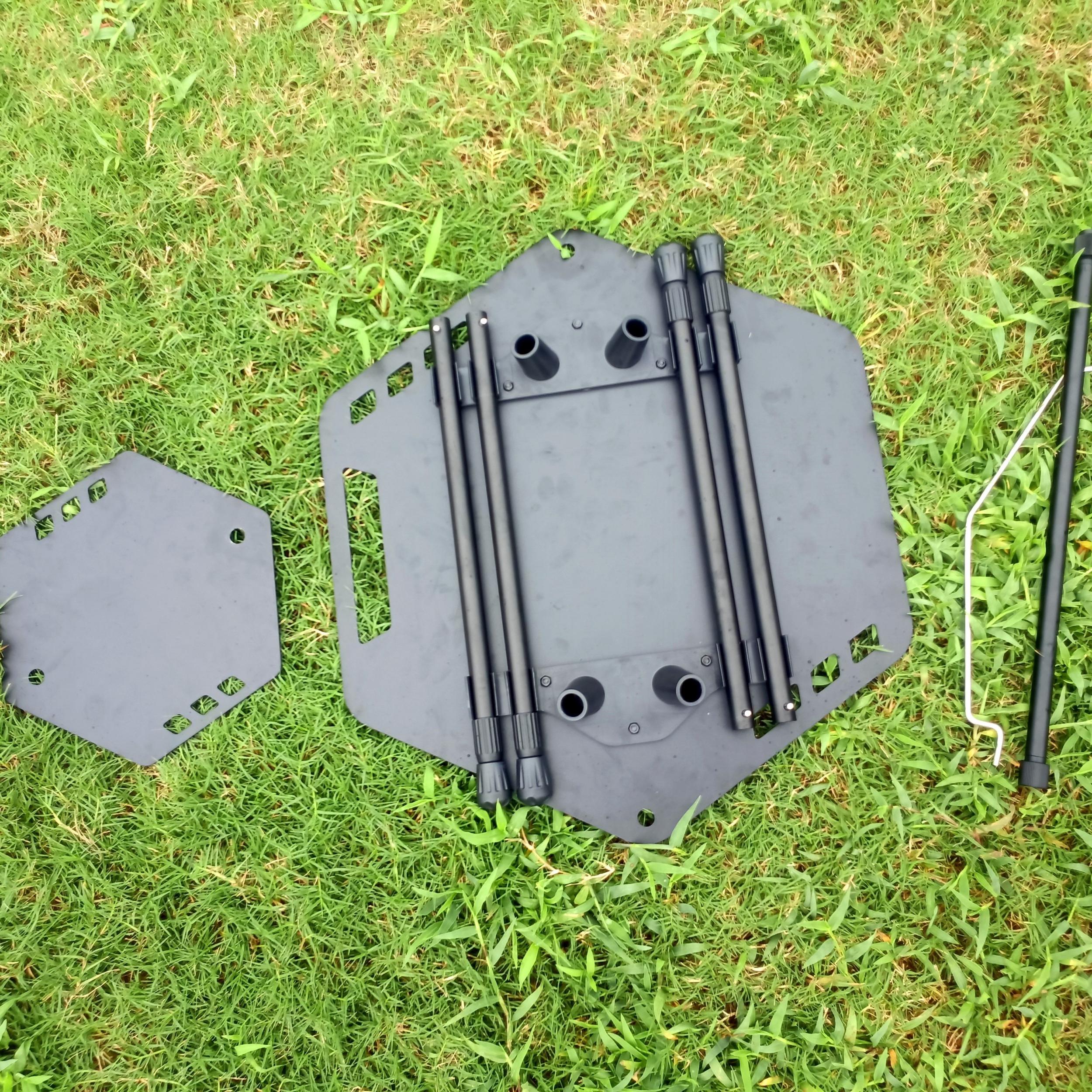 Hexagonal Foldable Tactical Table Aluminum Alloy Nylon Double Layered