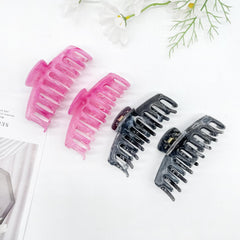 4pcs Large Hair Claw Style Solid Ponytail Holder Hair Accessories