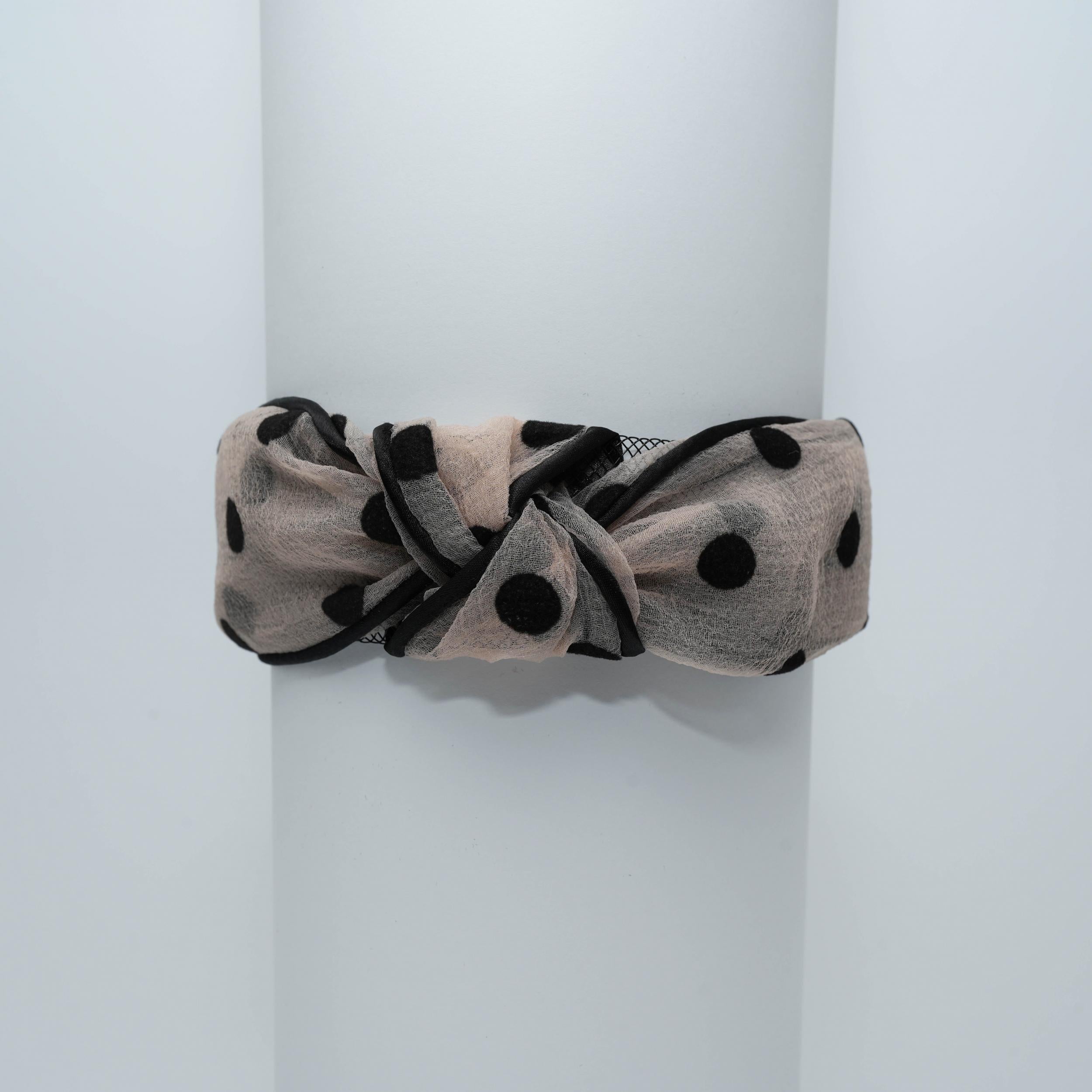 Polka Dot Knot Headband Wide Hairband for Girls