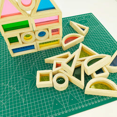 Colorful Wooden Building Blocks Learning Puzzle Toy Children Educational Game