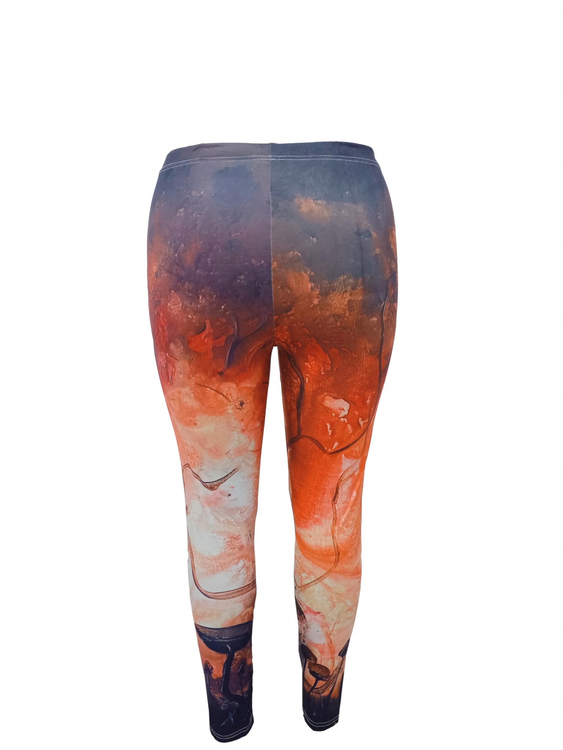 Women's Plus Cat Print High Rise Skinny Trousers