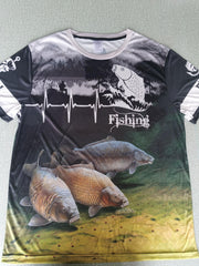 Fish 3D Print Men's Short Sleeve Graphic T-shirt Casual Comfy Tees