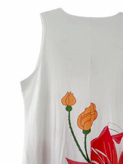 Floral Print Maxi Tank Dress with Pockets