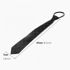 Men's Lazy Zipper Easy Pull Business Tie