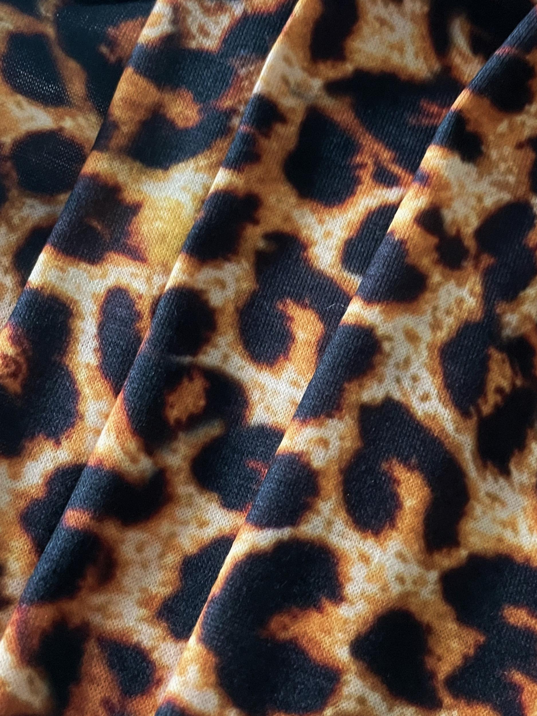Leopard Print Crop Cami Top Y2K Summer Sleeveless Top Women's Clothing