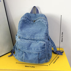 Vintage Style Denim Backpack for Women