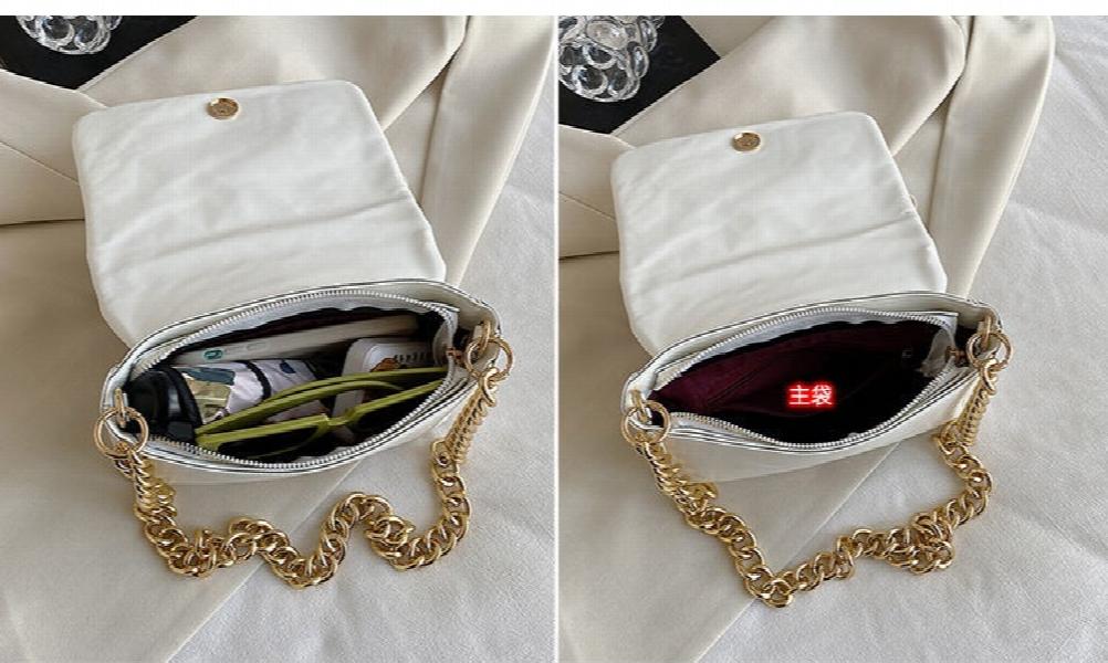 Women Clutches Thick chain Shoulder bags PU Leather Crossbody Bags
