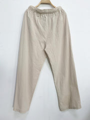 Solid Wide Leg Pants With Pockets