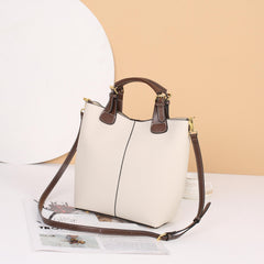 Leather Crossbody Bag Stitching Shoulder Bag