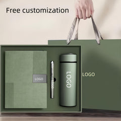 Personalized A5 Faux Leather Notebook Gift Set with Bookmark