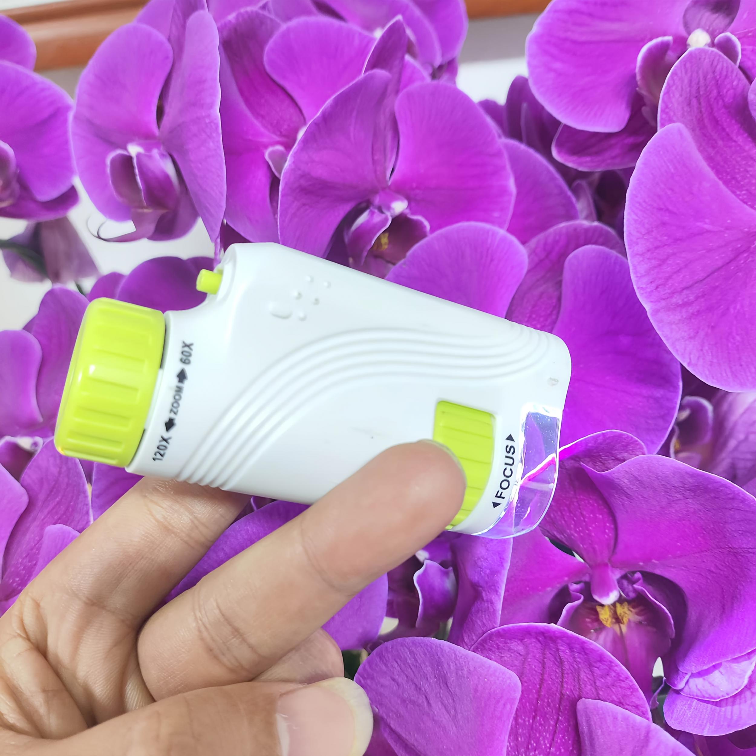 Portable Handheld Microscope with LED Light for Kids School and Science