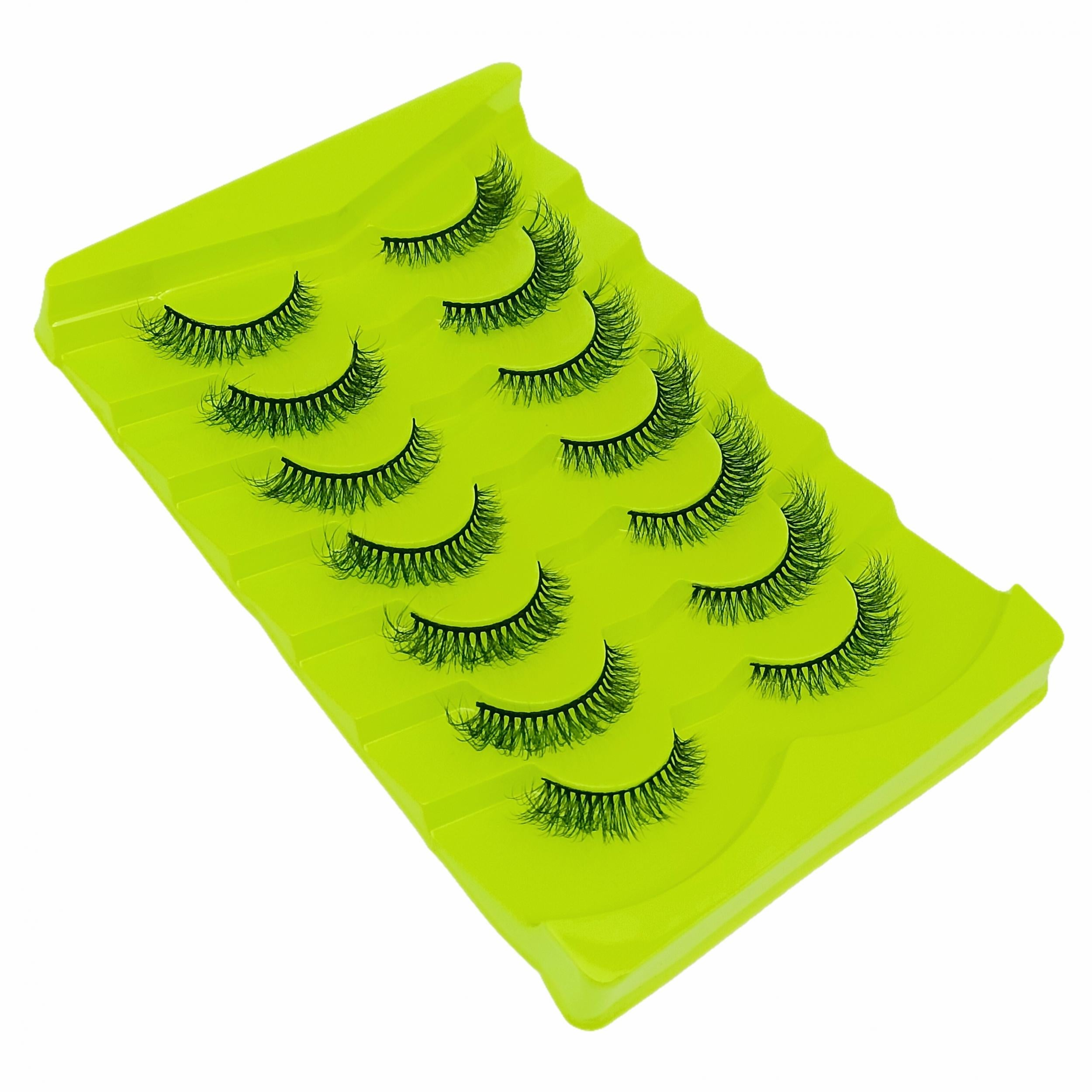 7 Pairs 8D Wispy Mink Lashes for Long Voluminous Look