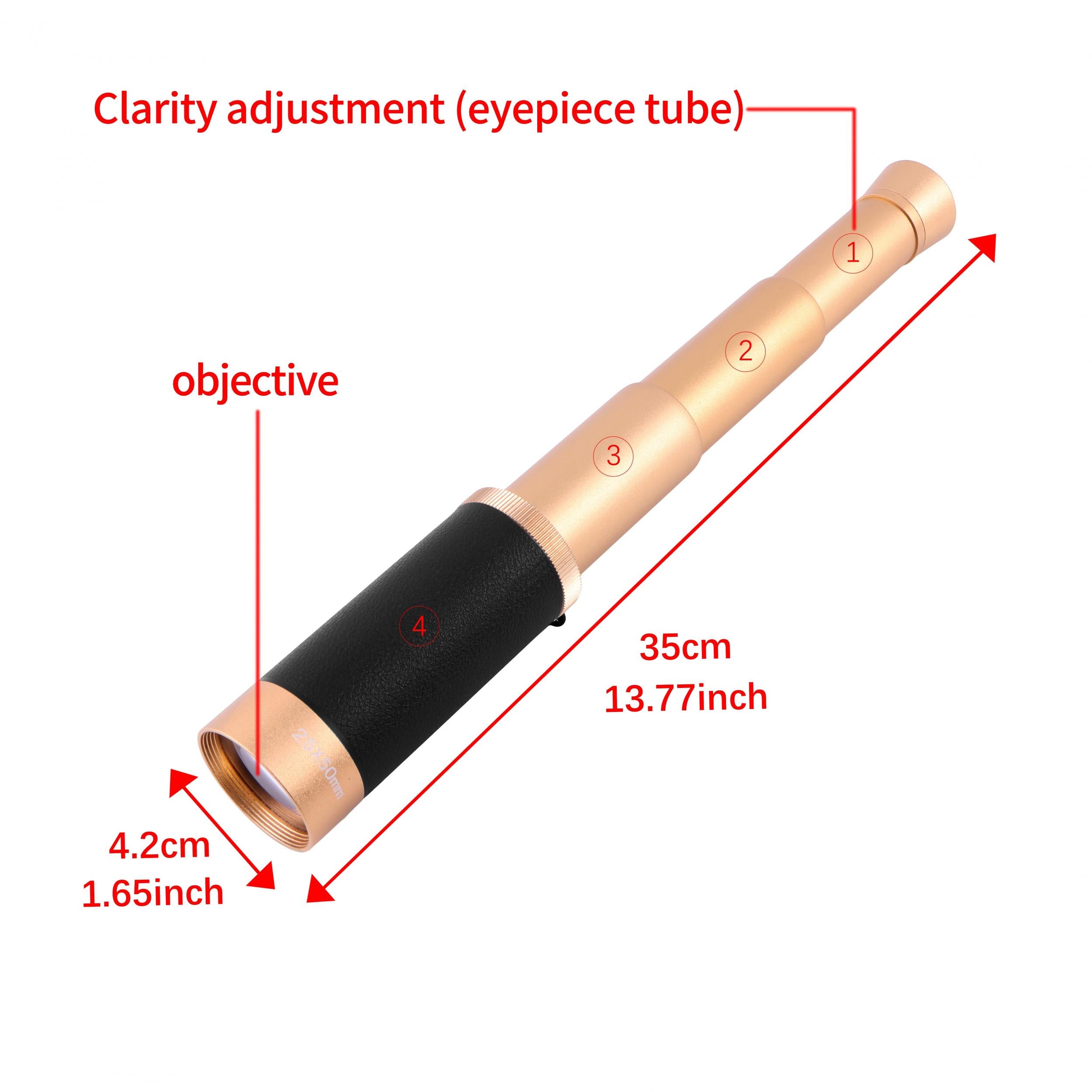 Vintage Pirate Telescope 25x50 Collapsible Spyglass