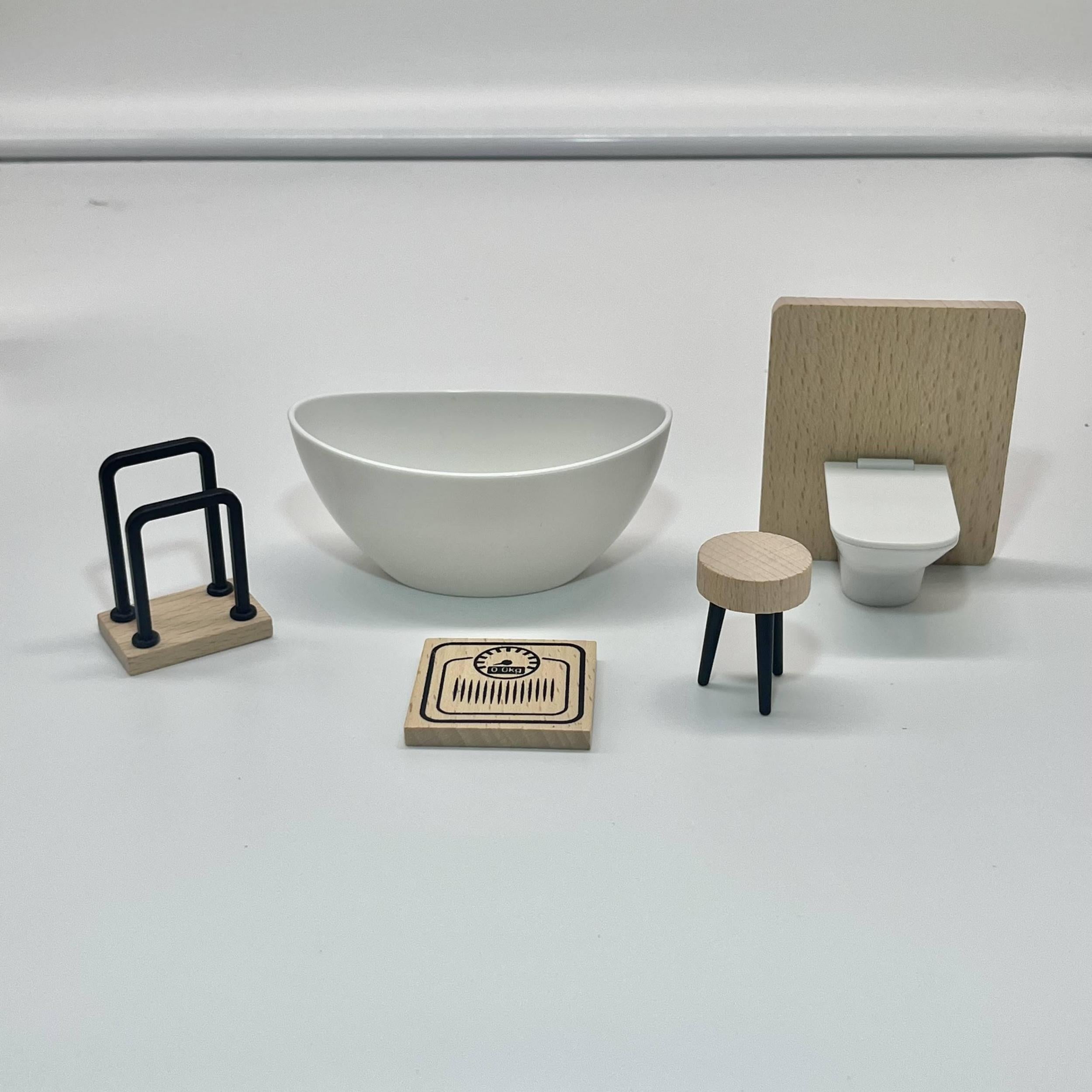 1:12 Dollhouse Bathroom Set for Realistic Detail