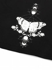 Y2K Grunge Butterfly Print Spaghetti Strap Top