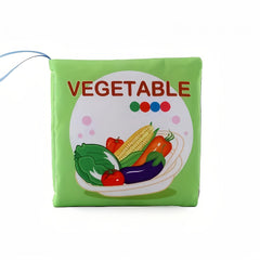 Fabric Book Set for 0-36 Months, Animal Vehicle Fruit & Vegetable Themes