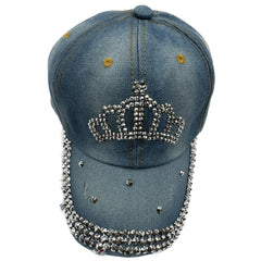 Unisex Sunshade Breathable Baseball Cap With Rhinestone