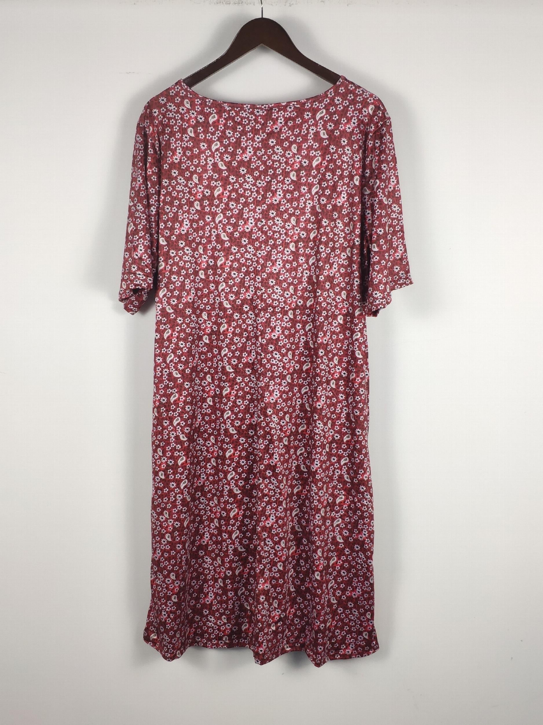  Floral Print Round Neck Tee Dress