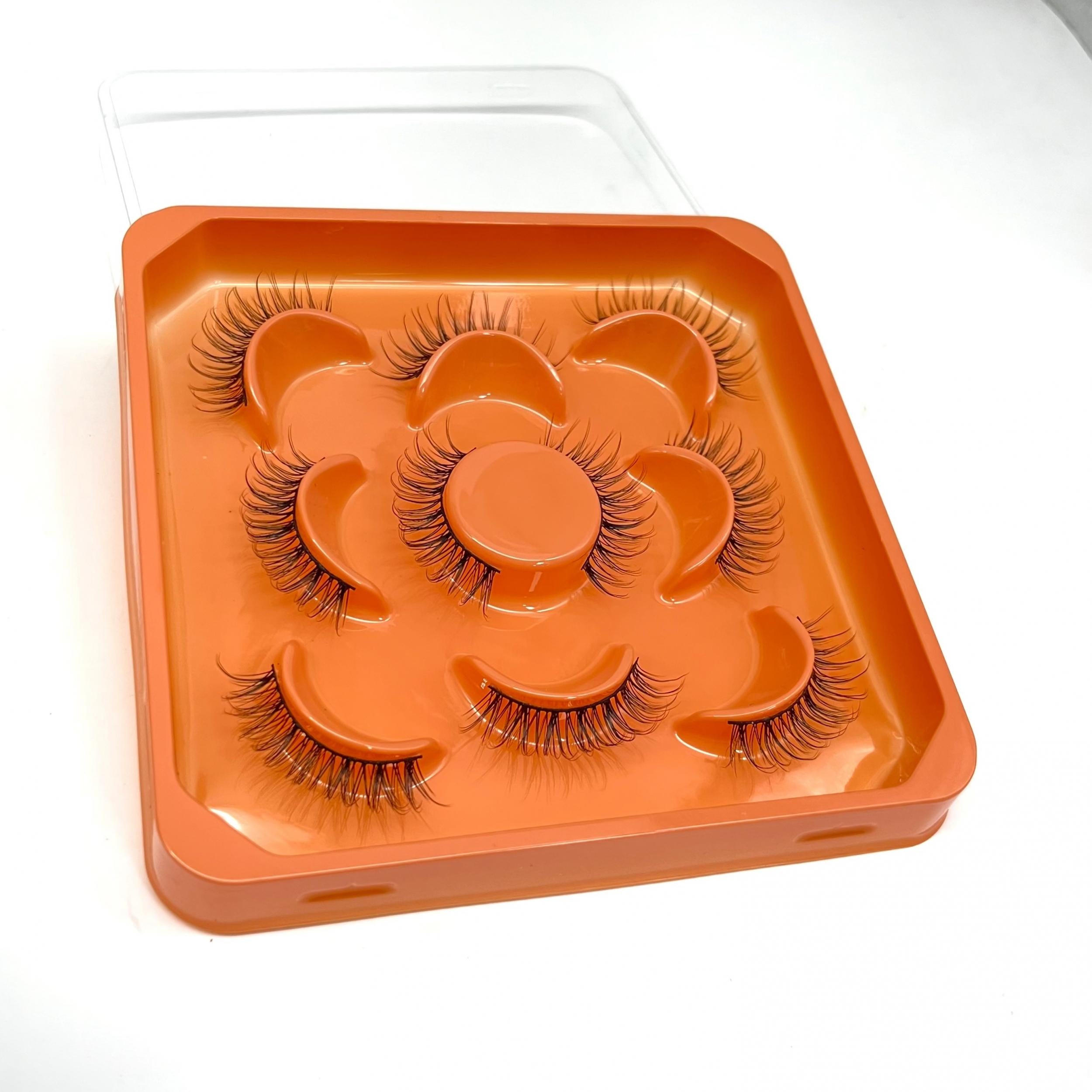 5 Pairs False Eyelashes D Curling Natural Thick Faux Mink Lashes 8 12mm Fluffy