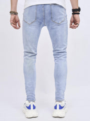 Men's Ripped Cotton Jeans, Street Style Denim Pants