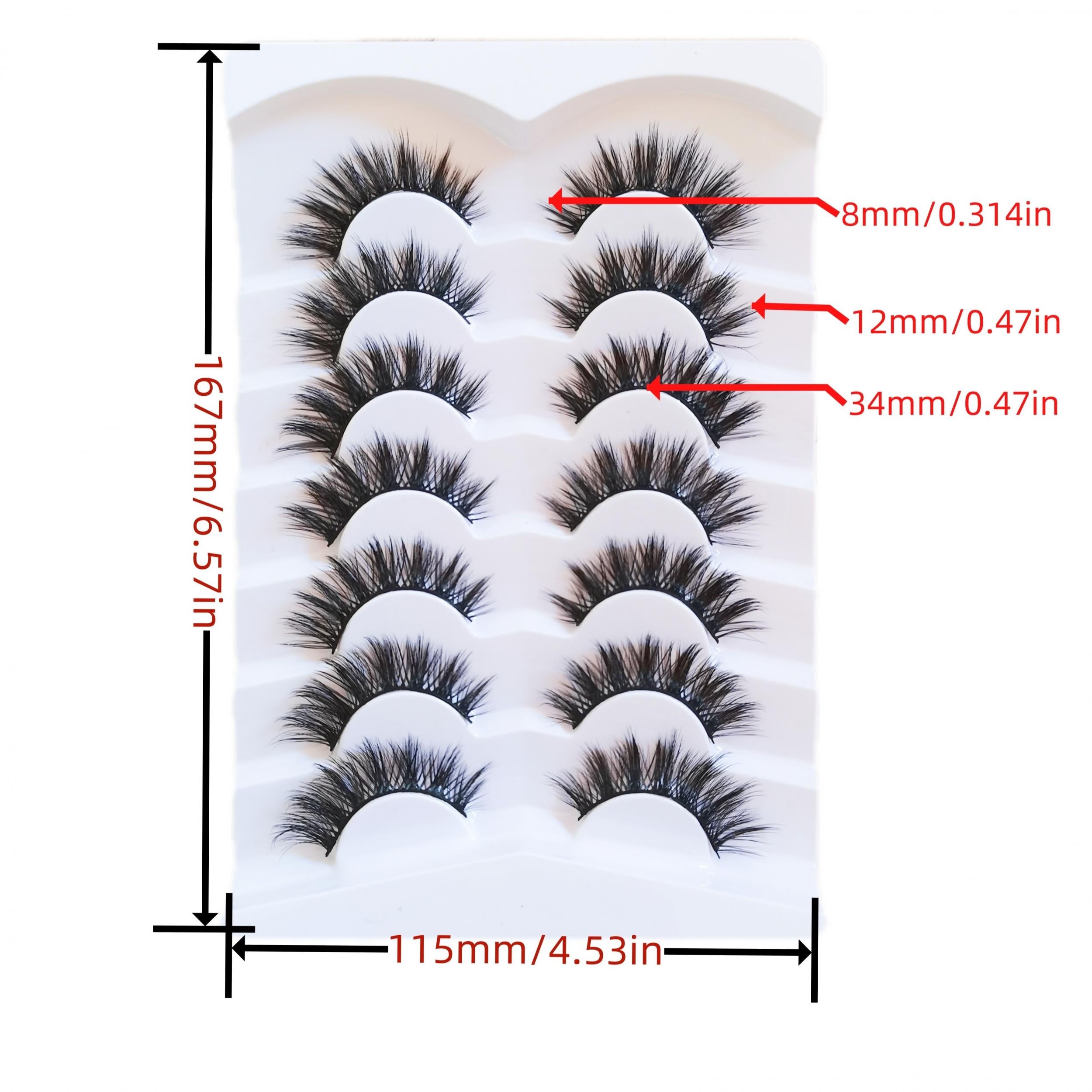Natural Thick False Eyelashes Long Slender Volume Soft Fluffy Lashes