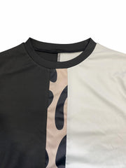 Women's Plus Graffiti Print Long Sleeve Top & Pants Set