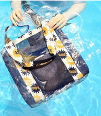 Mesh Shoulder Shopping Bag for Women - Large Beach Bag