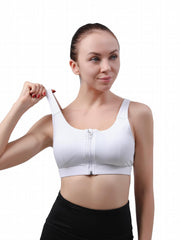 Front Zip Sports Bra for Women Workout Yoga Running Bra