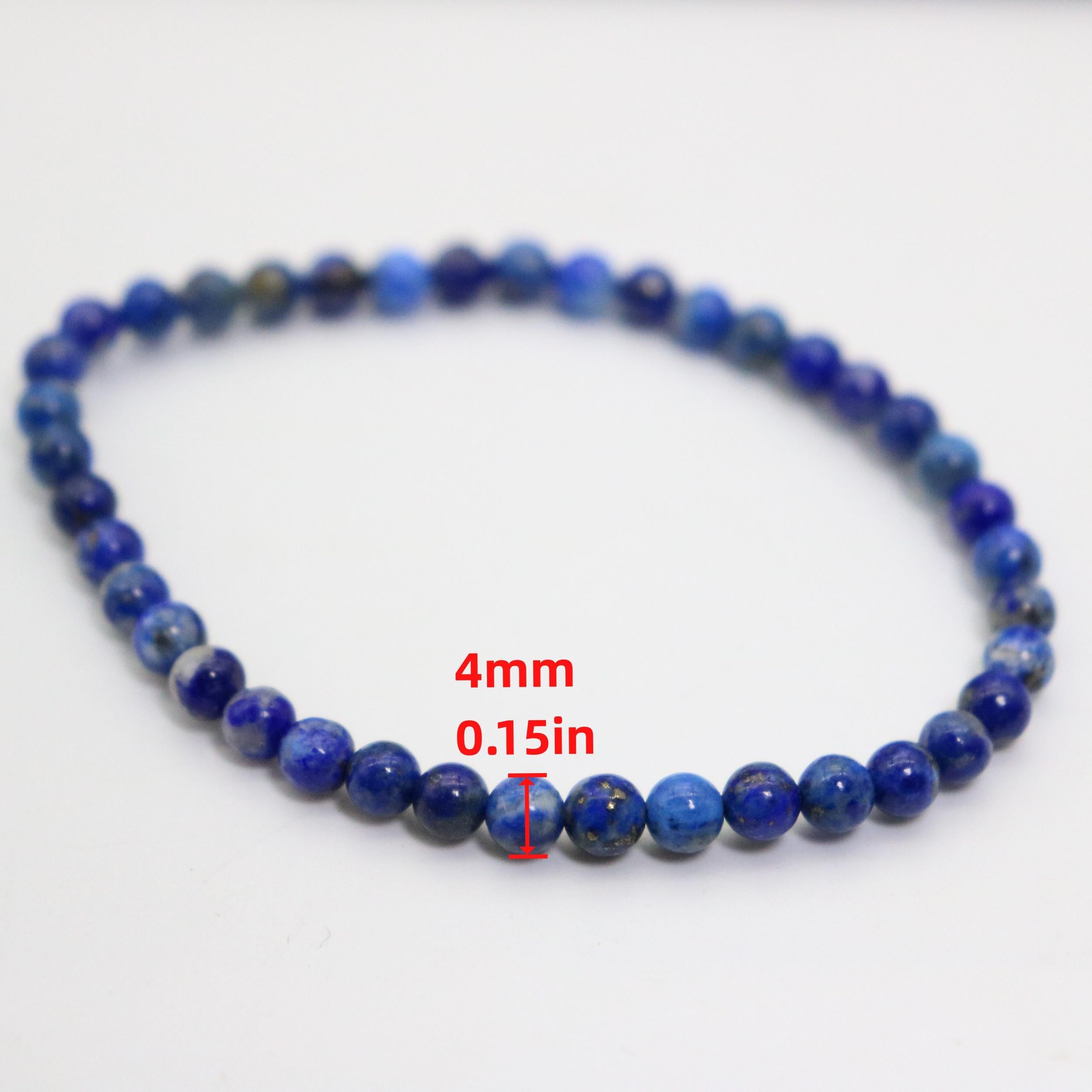 High Pure Natural Lapis Lazuli Bracelet 4mm 6mm 8mm 10mm DIY Beads